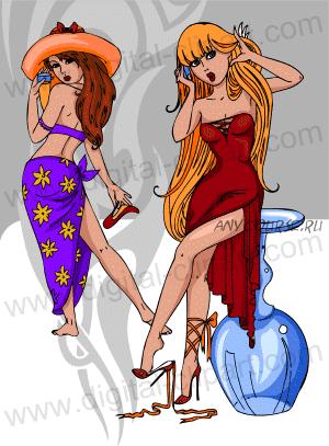 [Digital clipart] Pinup Girls