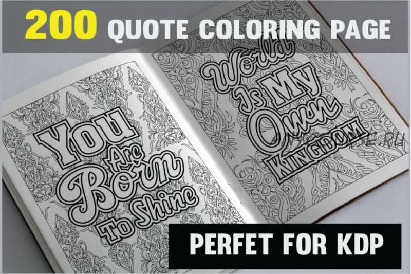 [Сreativefabrica] Quote Coloring Pages Bundle. Сборник цитат-раскрасок для KDP (naifa's Creation)