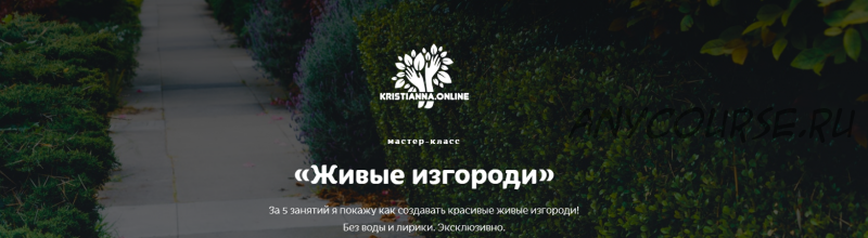 [Ландшафтное бюро] Живые изгороди (Кристианна Виниченко)