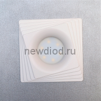 Точечный cветильник Geometria 8 100x100mm под лампы GU10 GU5.3 Алюминий КВАДРАТ БЕЛЫЙ Oreol