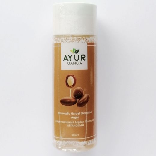 Шампунь аюрведический травяной Аргановый | Ayurvedic Herbal Shampoo Argan | 200 мл | AyurGanga