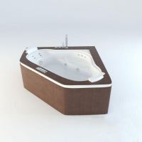 Гидромассажная угловая ванна Jacuzzi Aura Corner 160x160 Wood схема 1