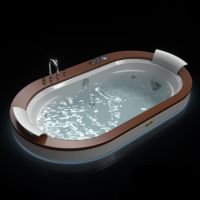 Гидромассажная ванна Jacuzzi Opalia Wood встраиваемая с 6 форсунками и 2 подголовниками 190x110 схема 3
