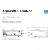 Гидромассажная ванна Jacuzzi Aquasoul Lounge 180х80 схема 2
