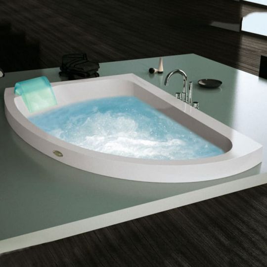 Гидромассажная асимметричная ванна Jacuzzi Aquasoul Offset 150х100 схема 4