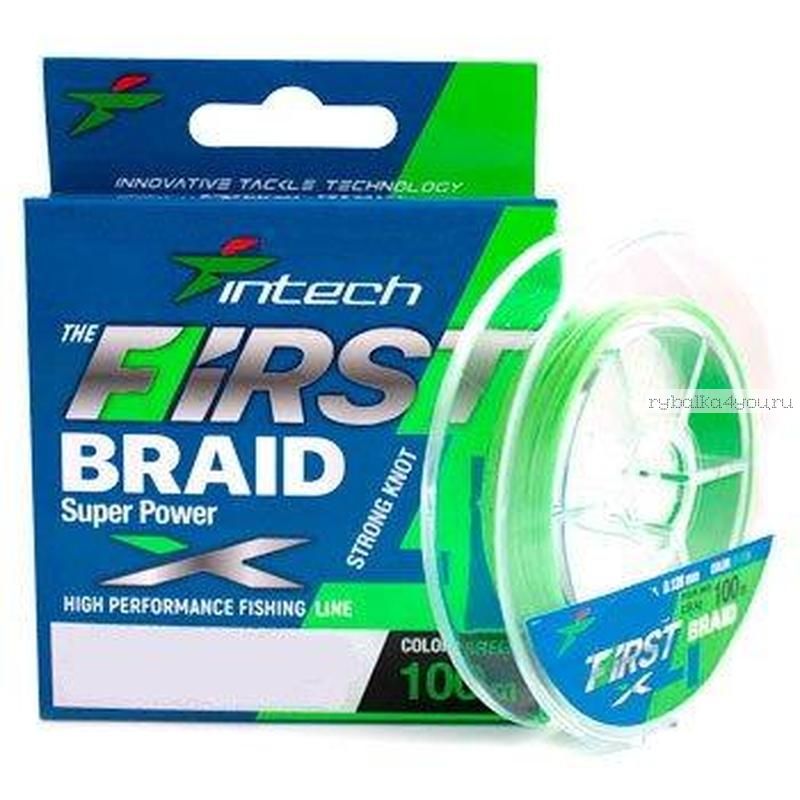 Леска плетеная Intech First Braid X4 100м зеленая