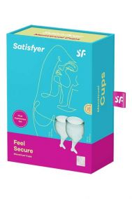 Набор силиконовых менструальных чаш Satisfyer Feel Secure Menstrual Cup голубой