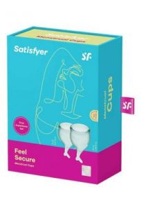 Набор силиконовых менструальных чаш Satisfyer Feel Secure Menstrual Cup голубой