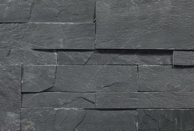 Декоративный Искусственный Камень Next Stone Натуральный Сланец Black Slate (Z) 180х350х12-15 1м2 Сланцевый Камень / Некст Стоун