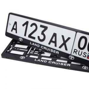 Номерные рамки под номера Toyota Land Cruiser - черные