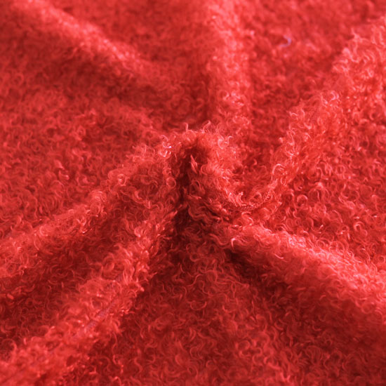 Искусственный кудрявый мех (красный)