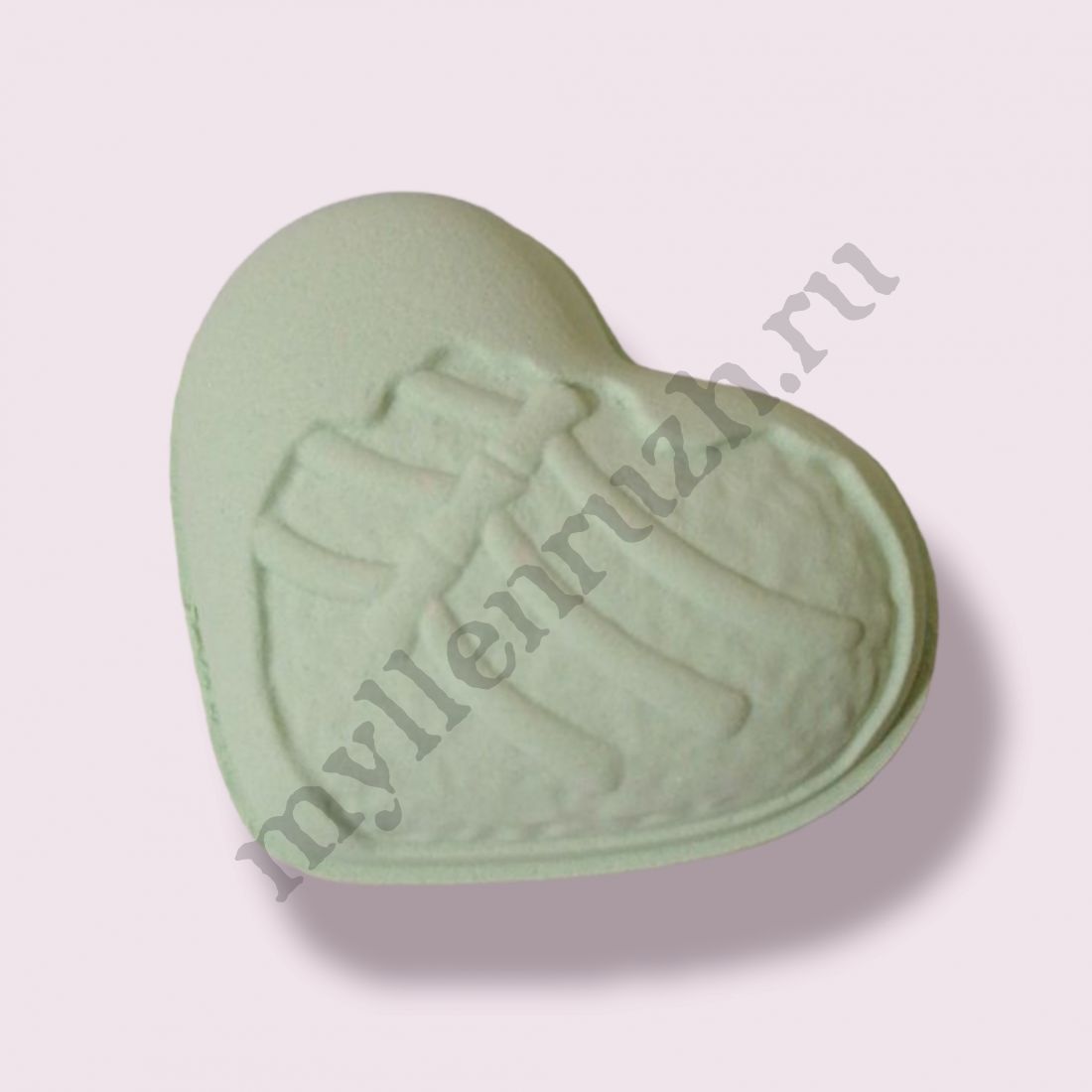 3D форма для бомбочек, Сердце с рёбрами, 10 см (предварительный заказ)
