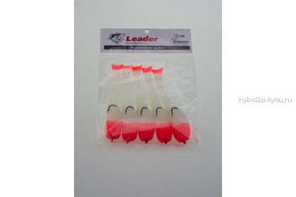 Поролоновые рыбки Leader оснащенные двойником 95 мм / 5 шт. в уп / цвет: 22 UV