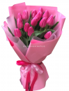Букет Розовые тюльпаны в пленке