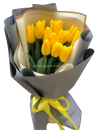 Букет Желтые тюльпаны в пленке