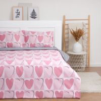 Постельное бельё LoveLife евро "Hearts" 200х217см, 225х240см, 50х70см-2шт, 100% хлопок, сатин, 125г/м?