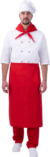 Костюм Шеф-повар, белый-красный (Кос 802)