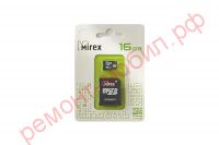 Карта памяти MicroSDHC Mirex 16 GB ( 10 class ) с адаптером