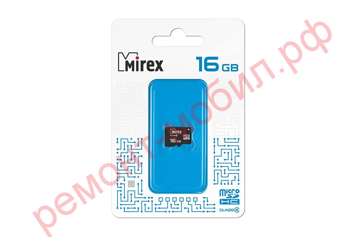 Карта памяти MicroSDHC Mirex 16 GB ( 4 class ) без адаптера