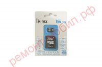 Карта памяти MicroSDHC Mirex 16 GB ( 4 class ) с адаптером