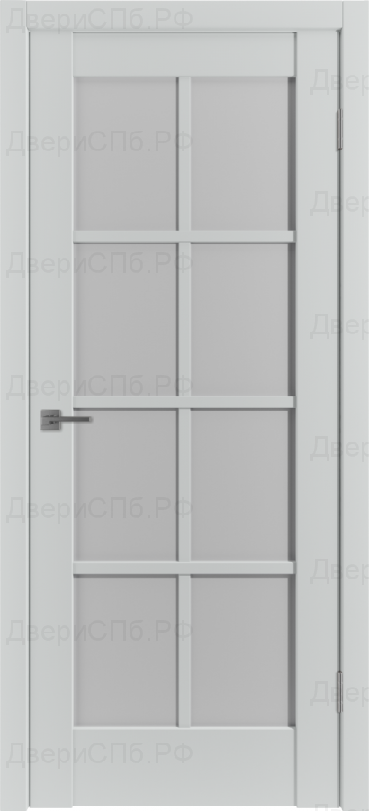 Дверь ПО EMALEX ER 1 STEEL CRYSTAL CLOUD, серый