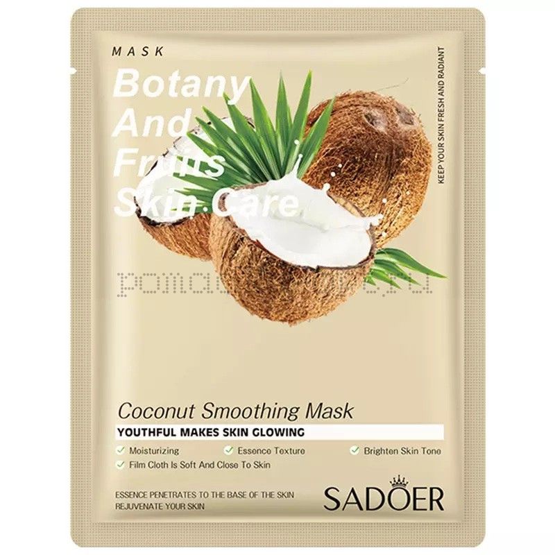 SADOER Увлажняющая тканевая маска для лица с экстрактом кокоса