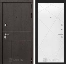 Дверь Входная Лабиринт URBAN 24  Белый софт, металлическая