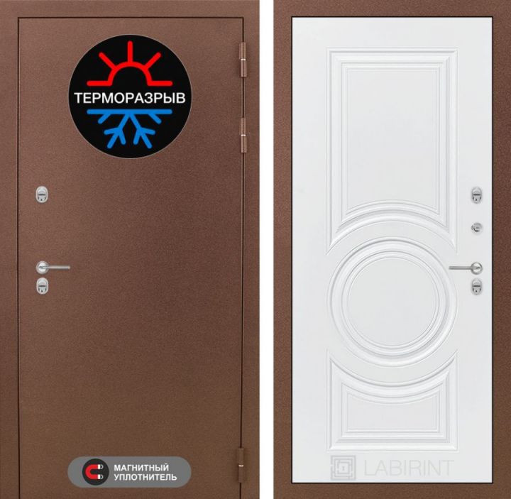 Дверь Входная Лабиринт Термо Магнит 23 Белый софт металлическая