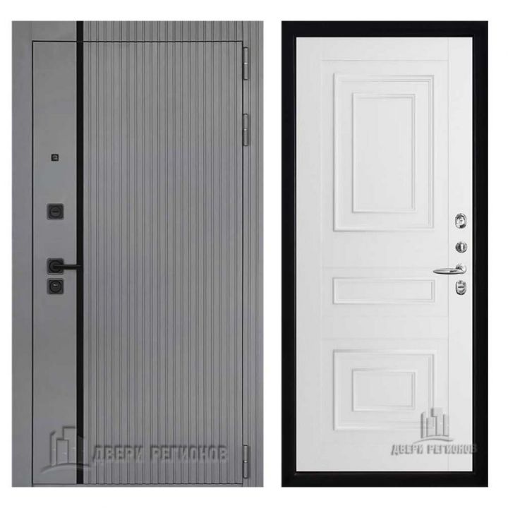 Дверь входная Двери Регионов Президент Лайн Силк Титан Флоренция 62001 Серена Белый металлическая