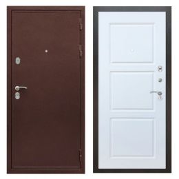 Дверь входная металлическая Армада Х5 Антик Медь ФЛ-3 Белый Софт