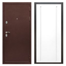 Дверь входная металлическая Армада Х5 Антик Медь ФЛ-68 Белый Софт