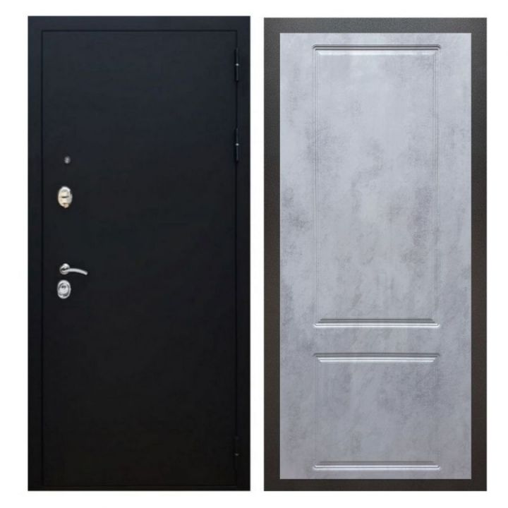 Дверь входная металлическая Лекс X5 Черный муар ФЛ-117 Бетон Темный