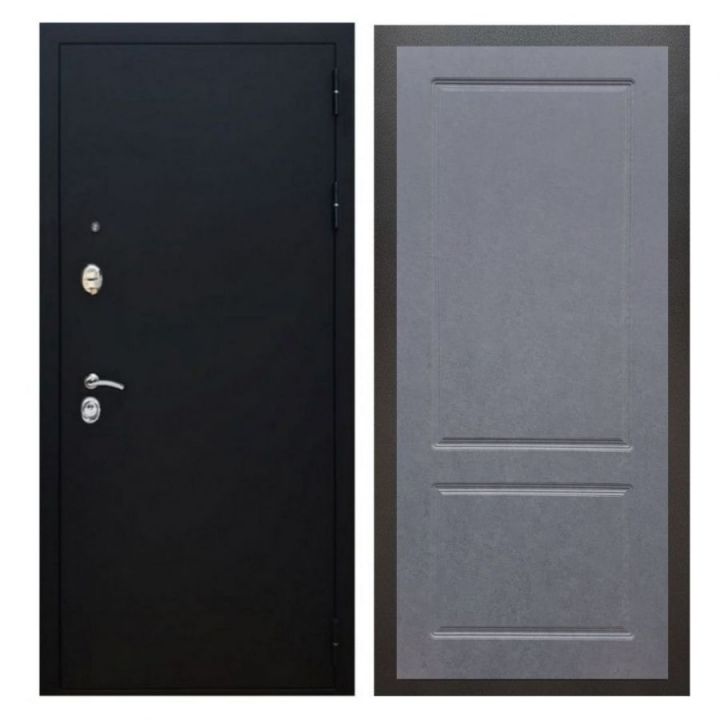 Дверь входная металлическая Армада X5 Черный муар ФЛ-117 Штукатурка Графит