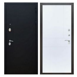 Дверь входная металлическая Армада X5 Черный муар ФЛ-290 Белый Софт