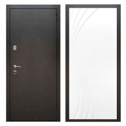 Дверь входная Армада Х5 Серебро Антик ФЛ-255 Белый Софт