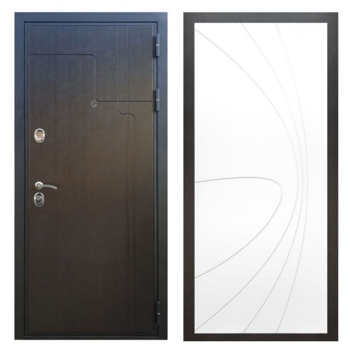 Дверь входная металлическая Армада Х246 Венге ФЛ-248 Белый Софт