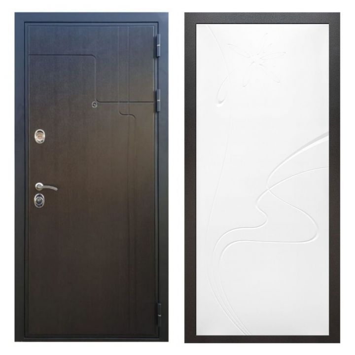 Дверь входная металлическая Армада Х246 Венге ФЛ-258 Белый Софт