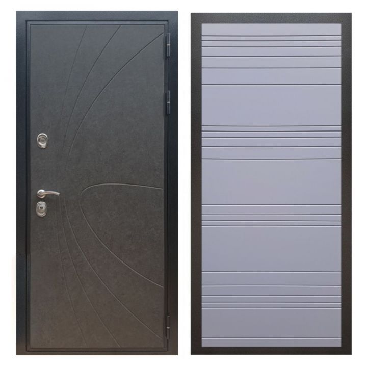 Дверь входная металлическая Армада X248 Штукатурка Графит ФЛ-14 Силк Титан