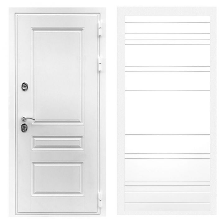 Дверь входная металлическая Лекс Х Премиум Белая Шагрень ФЛ-14 Белый Софт