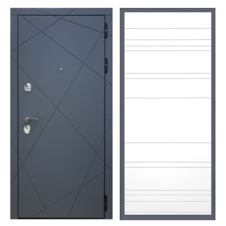 Дверь входная металлическая Лекс Х13 Силк Титан ФЛ-14 Белый Софт