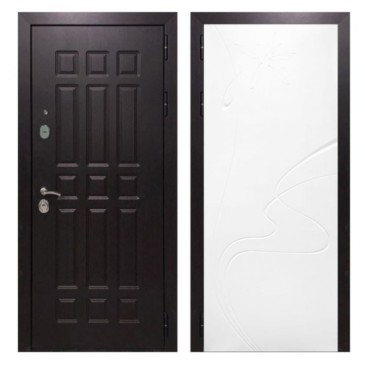 Дверь входная металлическая Армада Х8 Венге ФЛ-258 Белый Софт