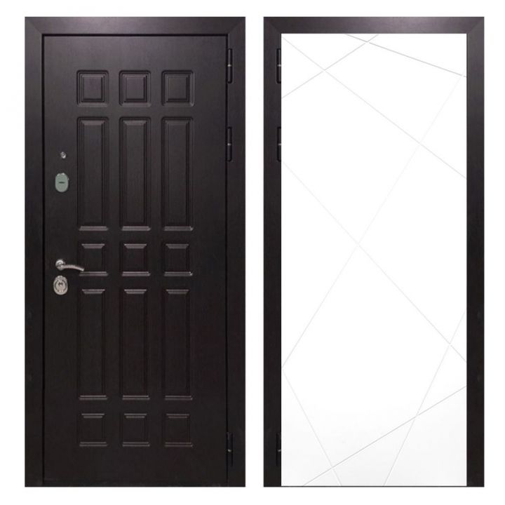 Дверь входная металлическая Армада Х8 Венге ФЛ-291 Белый Софт