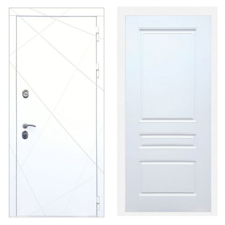 Дверь входная Армада Х13 Белая шагрень ФЛ-243 Белый Софт