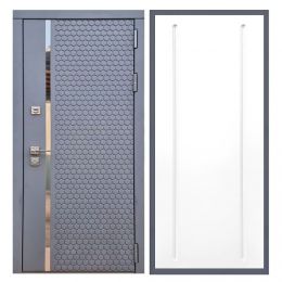 Дверь входная металлическая Армада Х24 Силк Титан ФЛ-68 Белый Софт