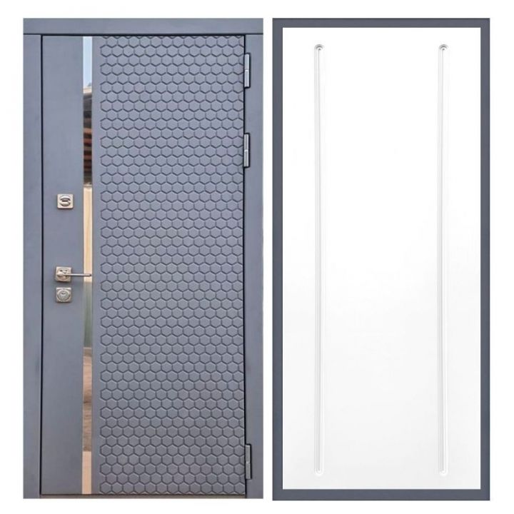 Дверь входная Армада Х24 Силк Титан ФЛ-68 Белый Софт