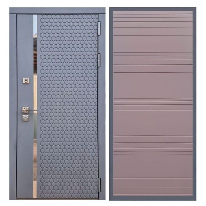 Дверь входная металлическая Лекс Х24 Силк Титан ФЛ-14 Ясень Шоколад