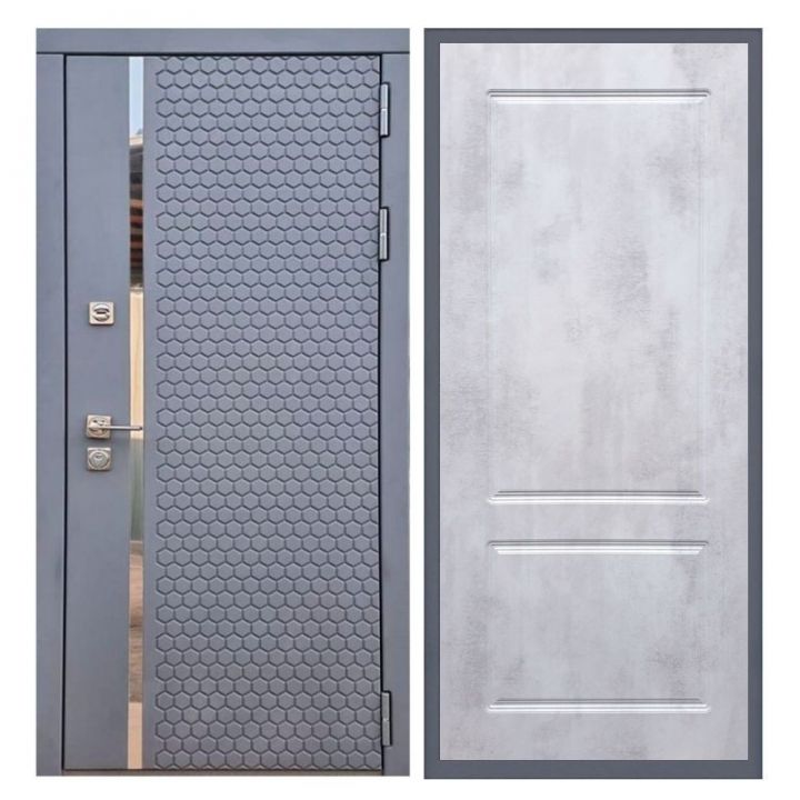Дверь входная металлическая Армада Х24 Силк Титан ФЛ-117 Бетон Светлый