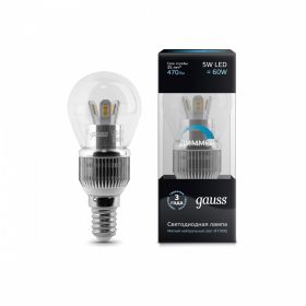 Лампа (LED) Светодиодная Gauss 5W E14 4100K Filament Globe OPAL 105201205 / Гаус
