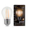 Лампа (LED) Светодиодная Gauss 5W E27 2700K Filament Globe 105802105 / Гаус