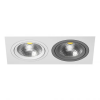Светильник Встраиваемый Lightstar INTERO 111 DOUBLE QUADRO i8260609 Белый, Серый, Металл / Лайтстар